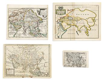 (ASIA.) Group of 6 seventeenth-and-eighteenth-century engraved maps.